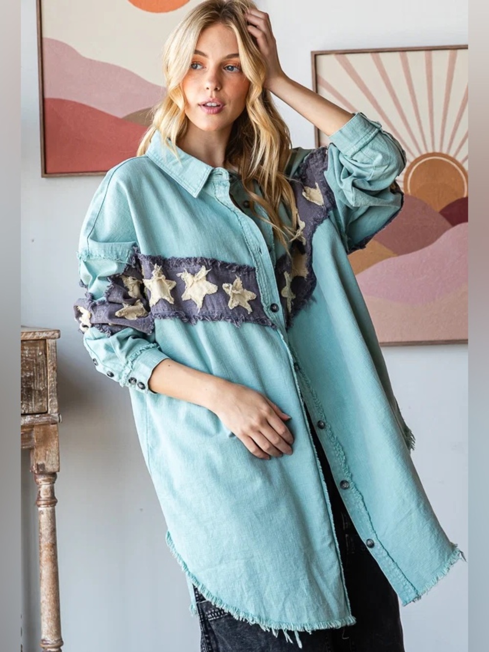 Oli & Hali Turquoise Stars Jacket